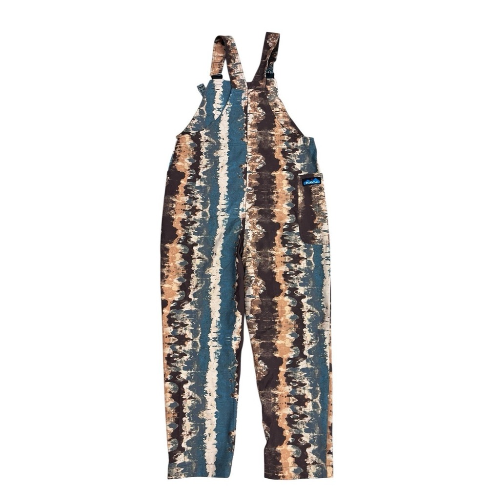 Kavu San Blas Jumpsuit Rocky Mountain Tie Dye XS Overalls‎ Gorpcore Blue Brown